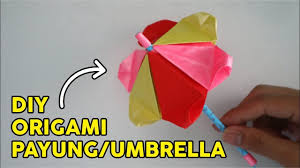 Cara Membuat Payung Origami I How To Fold Umbrella Paper Easy Tutorial Wow Paying Origami Payung