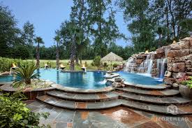 Backyard pools with slides and waterfalls. Swimming Pool Waterfalls In Shreveport Bossier City La Morehead Pools