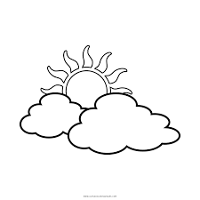 You have the choice ! Partly Cloudy Coloring Page Coloring Printable B108 Supply