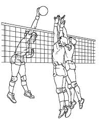 Volleyball Blocking An Attack Coloring Page Download Print Online Coloring Pages For Free Color N Sports Coloring Pages Volleyball Drawing Coloring Pages