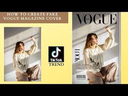 How To Create Fake Vogue Magazine Cover Tiktok Trend Fakevoguecover Youtube Magazine Cover Vogue Magazine Covers Vogue Magazine