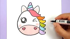 Disegno Con Pennarello Disegno Di Un Unicorno Colorare Con Pennarello Disegni Kawaii Idee Per Disegnare Kawaii