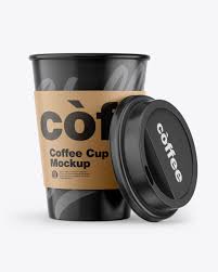 Glossy Coffee Cup W Holder Mockup In Cup Bowl Mockups On Yellow Images Object Mockups