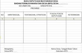 Check spelling or type a new query. Desa Berdaya Format Buku Administrasi Bpd Badan Permusyawaratan Desa