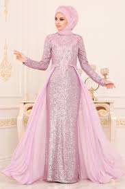 Nayla Collection Nayla Collection Pul Payetli Lila Tesettur Abiye Elbise 25742lila Pakistan Kiyafetleri Elbise The Dress