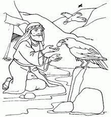 This bible story is from 1 kings 17. Kids Craft Elijah And The Ravens Hooked On The Book Sunday School Coloring Pages Bible Coloring Pages Bible Coloring
