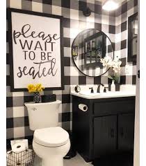 Black And White Buffalo Plaid Bathroom Decor Buffalo Plaid Peel Stick Wallpaper Black Threshold In 2020 Black White Bathrooms White Bathroom Decor Small Bathroom Decor