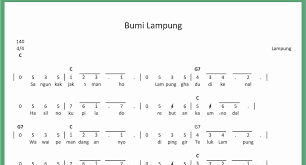 Not Angka Bumi Lampung - SEPUTAR MUSIK