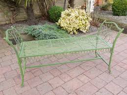 In case of metal backless benches, the seat can be upholstered in woven synthetic fiber or they may have a wooden seat. Green Slated 2 Seater Garden Bench Or Low Table Somerset Reclamation Radstock Bath Wells South West Home Living