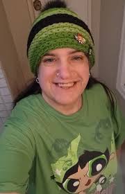 Knitting machine-made heart-shaped item for Valentine's Day