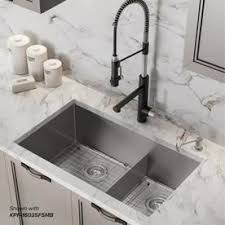 We did not find results for: Kraus Standart Pro Undermount 32 In X 19 In Double Offset Bowl Kitchen Sink Lowes Com In 2021 Undermount Kitchen Sinks Double Bowl Kitchen Sink Stainless Steel Kitchen Sink