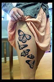 Cute Black Butterflies Tattoo For Girls Butterfly Thigh Tattoo Thigh Tattoo Butterfly Tattoos For Women
