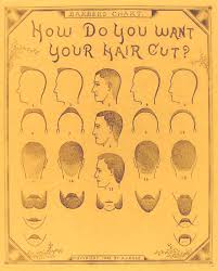 1890 Barber Shop Men Haircut Chart Haircuts For Men