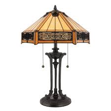 This is a beautiful lamp when on or off. Quoizel Tiffany Indus Table Lamp In Vintage Bronze Fitting Style From Dusk Lighting Uk