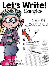Daily Quick Writes Winter Sampler Teaching Writing First Grade Writing Third Grade Writing