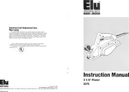 All black & decker service centers. Black And Decker Elu 3375 Users Manual