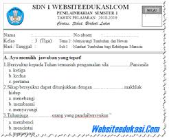 Contoh soal ulangan kelas 6 sd semester 2. Soal Ph Kelas 3 Tema 2 Kurikulum 2013 Revisi Terbaru Websiteedukasi Com