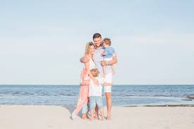 These are great colors for a beach photo shoot at sunset. Miami Beach Sunset Family Photography Erica Melissa