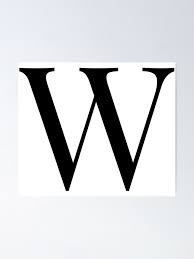 Shaded areas denote articulations judged impossible. Letter W Poster By Marosharaf Redbubble