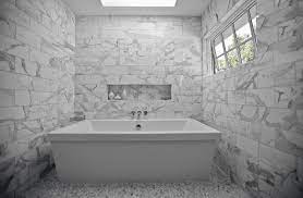 Give your room a stylish appeal with the arabescato carrara 1 x 1 marble tile in white. 16 Gorgeous White Marble Bathrooms