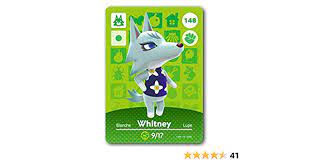 Nintendo animal crossing happy home designer amiibo card whitney 148/200 usa version. Amazon Com No 148 Whitney Animal Crossing Villager Cards Series 2 Third Party Nfc Card Water Resistant