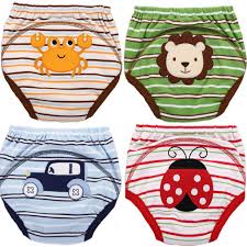 4 Mom Bab Potty Training Pants 4 Layered Underwear For Toddlers Washable Resuable Soft Cotton Comfortable Fit For Your Baby Medium