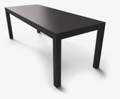 A table is an item of furniture with a flat top and one or more legs, used as a surface for working at, eating from or on which to others have higher surfaces for personal use while either standing or sitting on a tall stool. Elimina Debitarea Unitate Black Table Png Justan Net