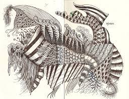 Nft Wyvern Zentangle Drawings Zentangle Art Tangle Art