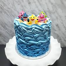 For all parents who want to make the best kids birthday party ever check out this #cakeidea with. Baby Shark Cake Chocolate Cake With Chocolate Filling Baking