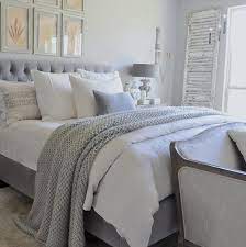 Light blue grey and white bedroom. Home Tour Decor Gold Designs Remodel Bedroom Gray Master Bedroom Master Bedroom Interior Design