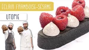 Sensationnel Eclair Sesame Noir Framboise De La Boulangerie Utopie Youtube
