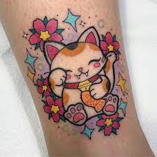 Melvin Arizmendi On Instagram Thank You Nadia Adorable Maneki Neko The Hideaway Tattoo Kawaii Tattoo Lucky Cat Tattoo Cute Tattoos