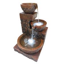 They may be used so that we can show you our advertisements on third party. Angelo Decor 3 Tier Outdoor Fountain With Led Lighting 22 5 In Concrete Brown Ad97834 Rona