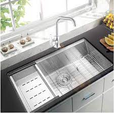 Double kitchen sink plumbing 2yamaha com. Undermount Single Bowl Handmade Sink Stainless Steel Sink With Drainer Dish Grid And Basket Workstation Sink Sinks Kitchen Stainless Single Bowl Kitchen Sink