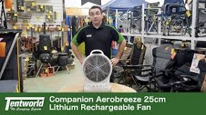 Buy rechargeable fans in pakistan online at best price. Companion Aerobreeze 25cm Lithium Rechargeable Camping Fan Youtube