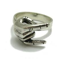 Sterling Silver Biker Ring Solid 925 Heavy Metal Sign R001768 Empress Rings Biker Rings Mens Jewelry