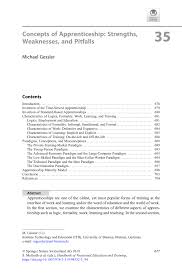 Since our inception, we have acted. Pdf Concepts Of Apprenticeship Strengths Weaknesses And Pitfalls