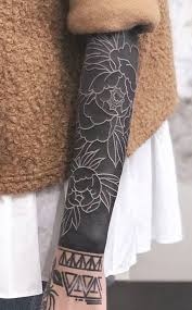 Forearm Tattoos Ideas Forearm Tattoos Designs With Meaning In 2020 Solid Black Tattoo Black Sleeve Tattoo All Black Tattoos