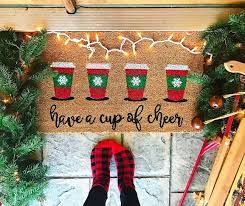 Shop for personalized christmas doormats in personalized christmas shop. Diy Your Own Door Mats Kayla Makes Christmas Doormat Diy Holiday Decor Christmas Decorations