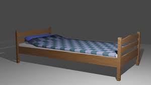 Have in mind that the bed frame or bed base can be wider than the mattress width. 3d Asset Single Bed Cgtrader