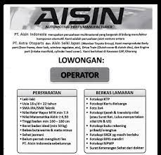 Check spelling or type a new query. Loker Tes Murni Pt Aisin Loker Bkk Smk Bp 2 Sukoharjo Facebook