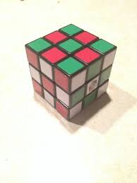 Rubik S Cube Christmas Colors Pattern