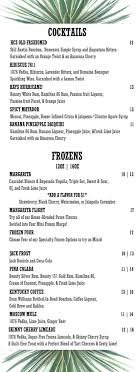 Signature Cocktails & Frozen – Hays ...
