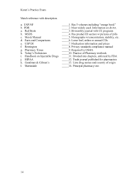 A list of preferred drugs to be stocked by the pharmacy; Sample Questions