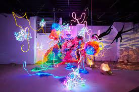 Who Is Adela Andea There Are Her Best Light Works Light Art Installation Light Art Neon Art