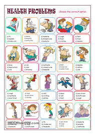 What S Wrong With You Multiple Choice Vocabulary Vocabulary Worksheets Health Problems