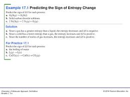 Example 17 1 Predicting The Sign Of Entropy Change Ppt Video Online Download