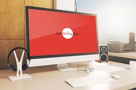 Free Designer Work Station Computer Screen Mockup Psd Mockup Psd Mockup Template Mockup Template