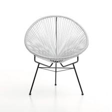 ✔ empilables ou pliables pour un gain de place sur votre terrasse. Fauteuil De Jardin Majorque En Resine Tressee Ronde Blanc