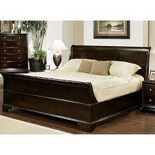 Add A Traditional Look To Your Bedroom With This Wood King Sized Sleigh Bed The Wood King Bedroom Sets Contemporary Bedroom Furniture Queen Sized Bedroom Sets